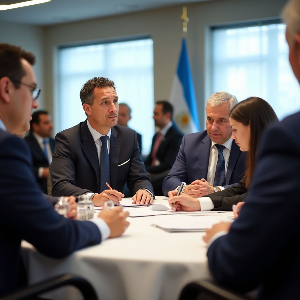 Reunión de negocios del sector petrolero